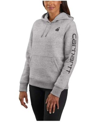 Carhartt Women's Midweight Logo Sleeve Graphic Hooded Work Pullover Sweatshirt