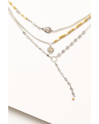 Shyanne Women's Silver Lariat & Beaded Pendant Necklace