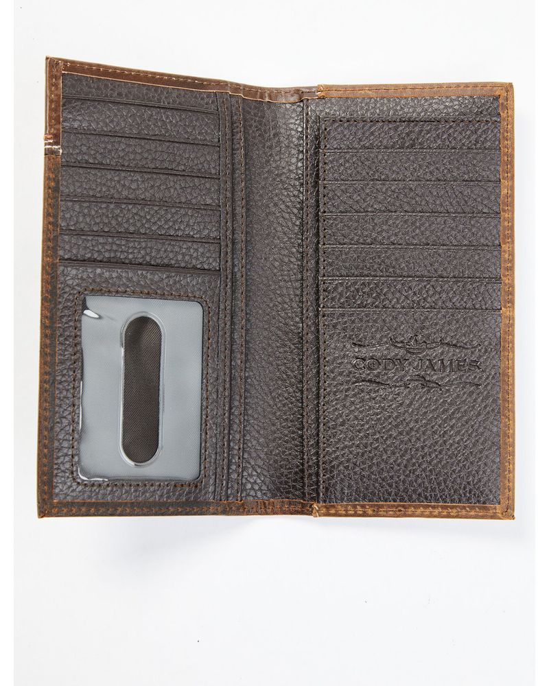 Cody James Men's Ostrich Tooled Checkbook Wallet