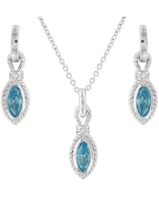 Montana Silversmiths Women's Roped Aqua Jewelry Set