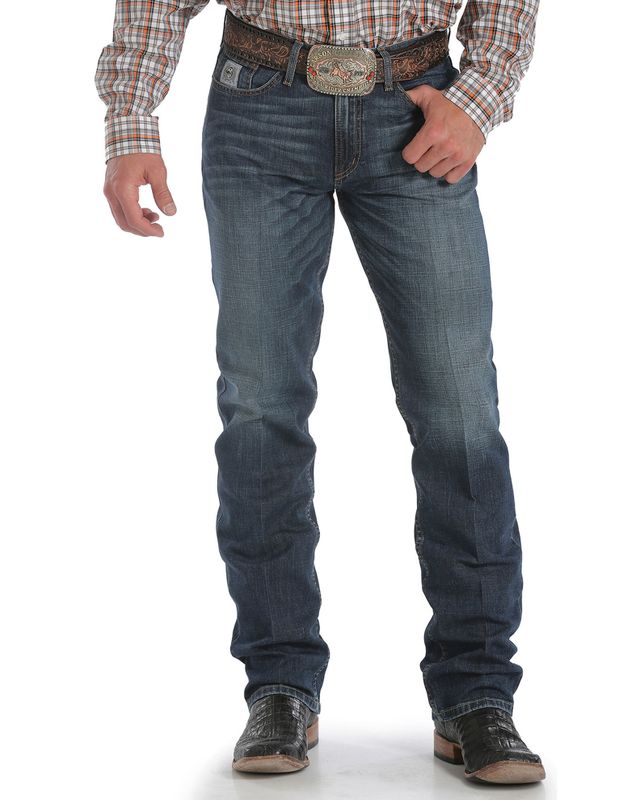 Cinch Men's Silver Label Dark Wash Slim Straight Jeans