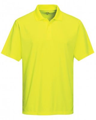 Tri-Mountain Men's Bright Green Vital Mini-Pique Short Sleeve Work Polo Shirt - Big