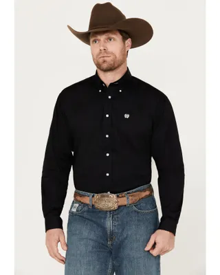 Cinch Men's Solid Long Sleeve Button-Down Western Shirt