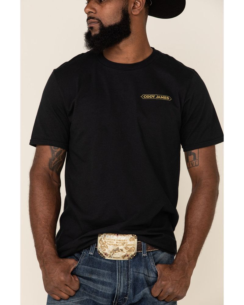 Cody James Men's Black Snake Buckle Graphic T-Shirt