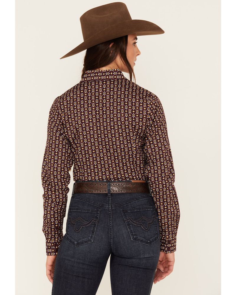 Cinch Women's Geo Print Long Sleeve Button Down Western Core Shirt
