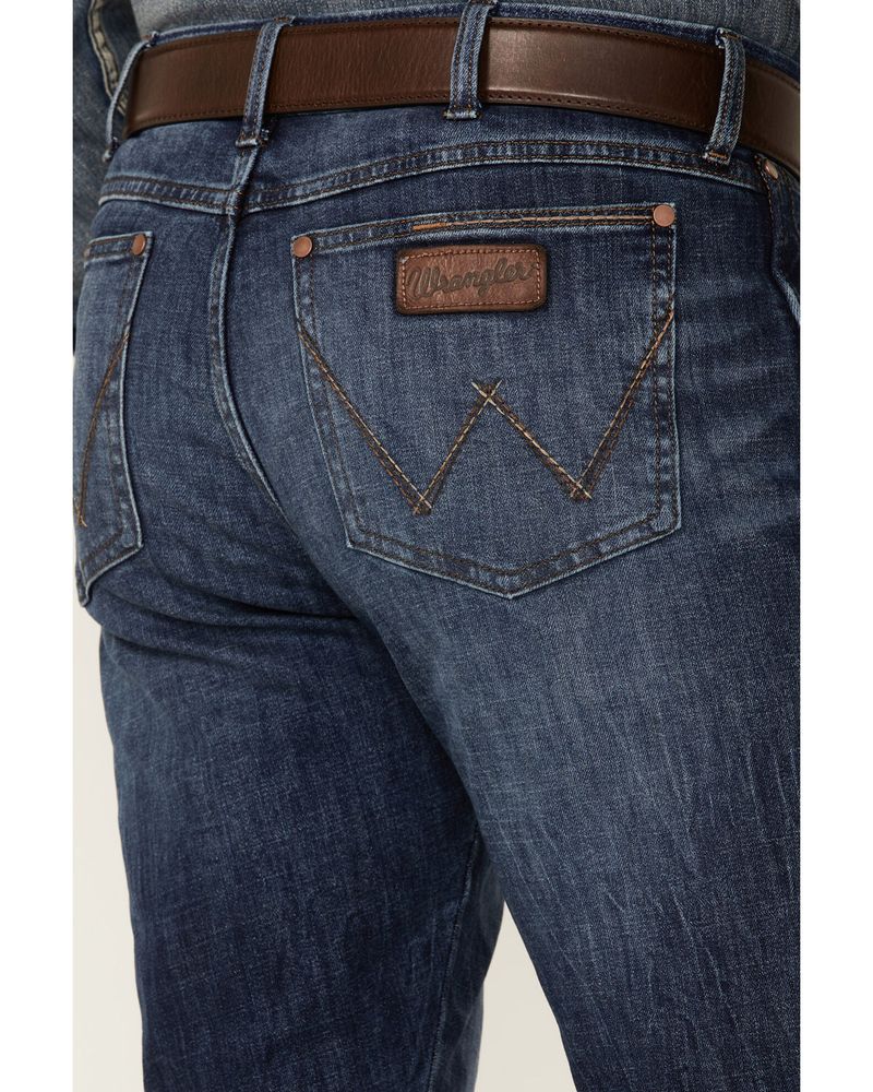 Wrangler Retro Men's Coast Dark Wash Stretch Slim Bootcut Jeans