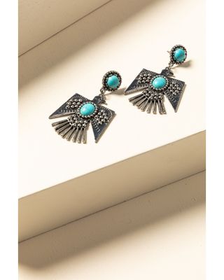 Idyllwind Women's Turquoise Beaded Thunderbird Earrings