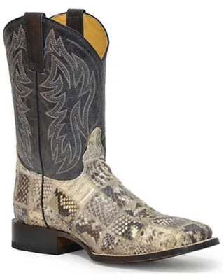 Roper Men's Python Check Patchwork Exotic Western Boots - Square Toe