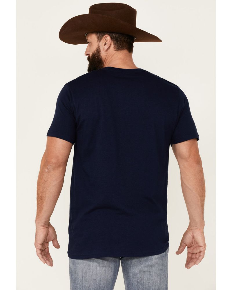 Cody James Men's Heather Navy Eagle Western Graphic Short Sleeve T-Shirt