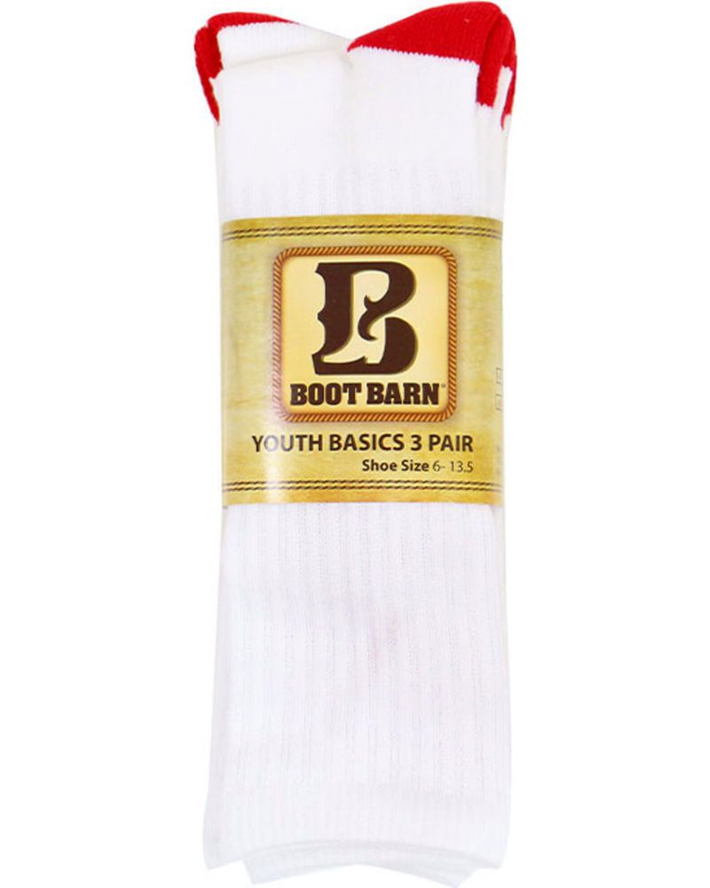 Boot Barn® Youth Crew Sock 3 Pack
