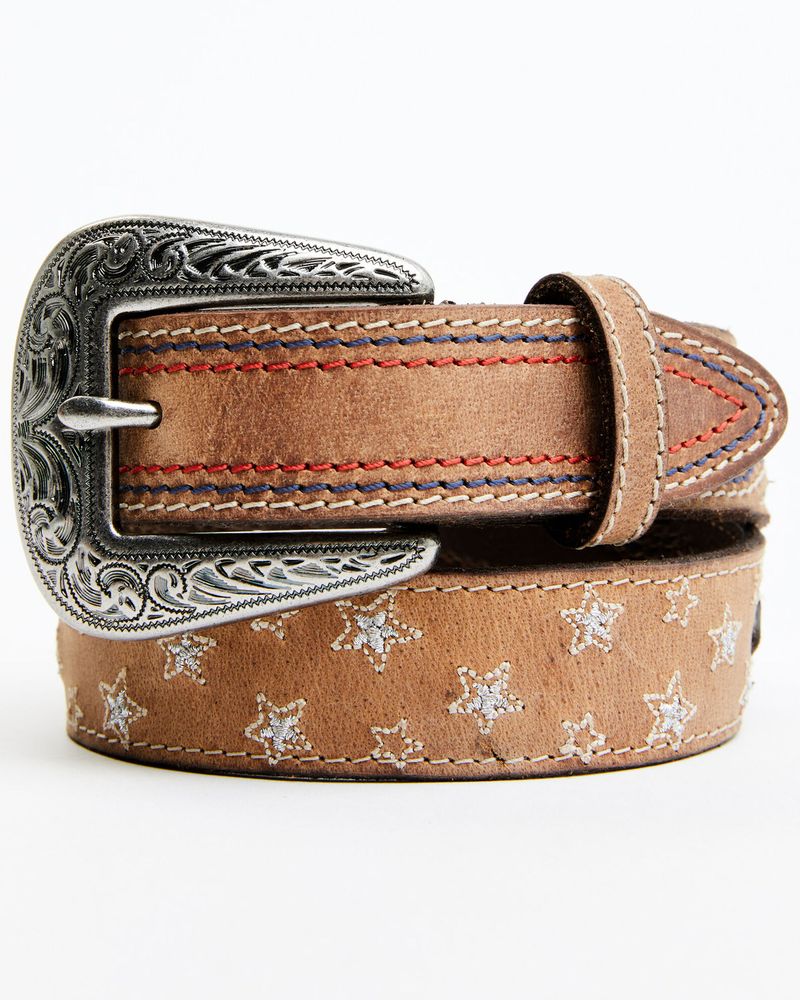 Shyanne Girls' Sparkle & Rhinestone Ombre Leather Belt