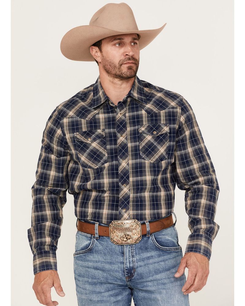 Wrangler Retro Premium Men's Plaid Long Sleeve Snap Western Shirt |  Alexandria Mall