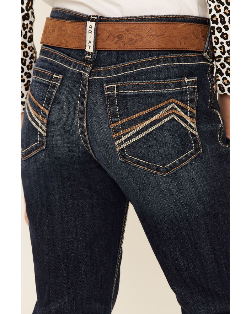 Ariat Girls' R.E.A.L Dark Wash Kimberly Stretch Trouser Jeans