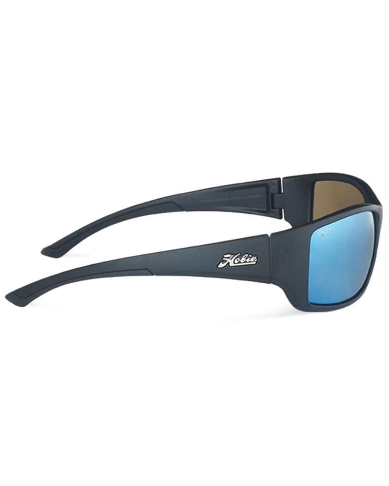 Hobie Men's Everglades Satin Black & Colbalt Frame Polarized Sunglasses
