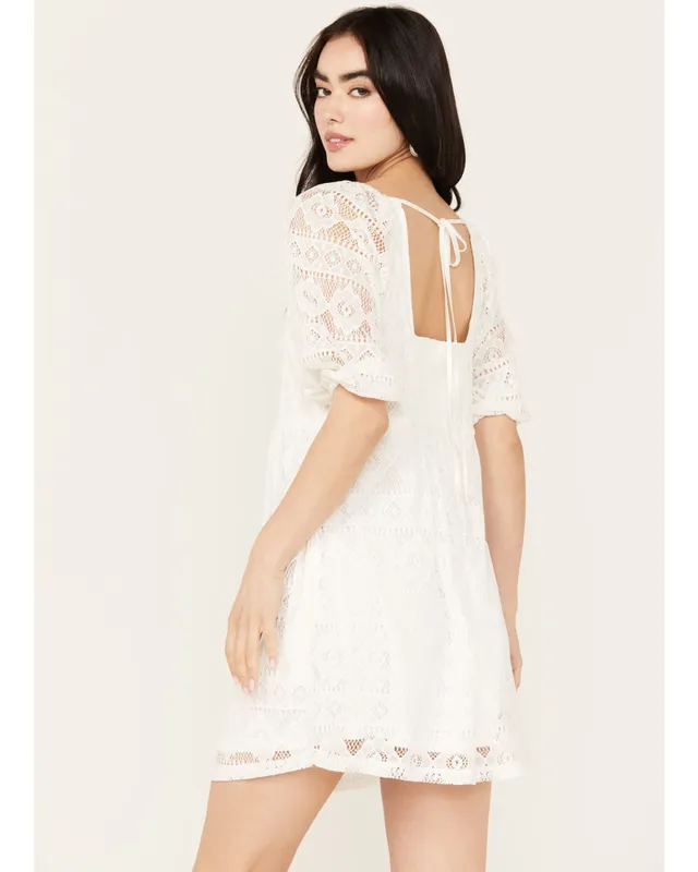 Helena Crochet Lace Mini Dress – SPELL - USA