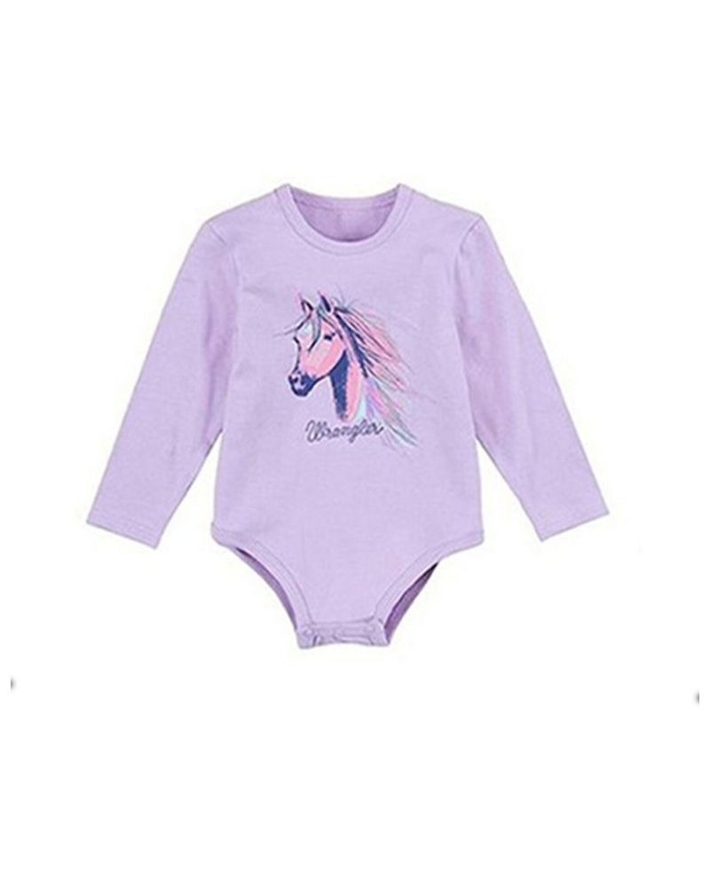 Wrangler Infant Girls' Horse Graphic Long Sleeve Onesie