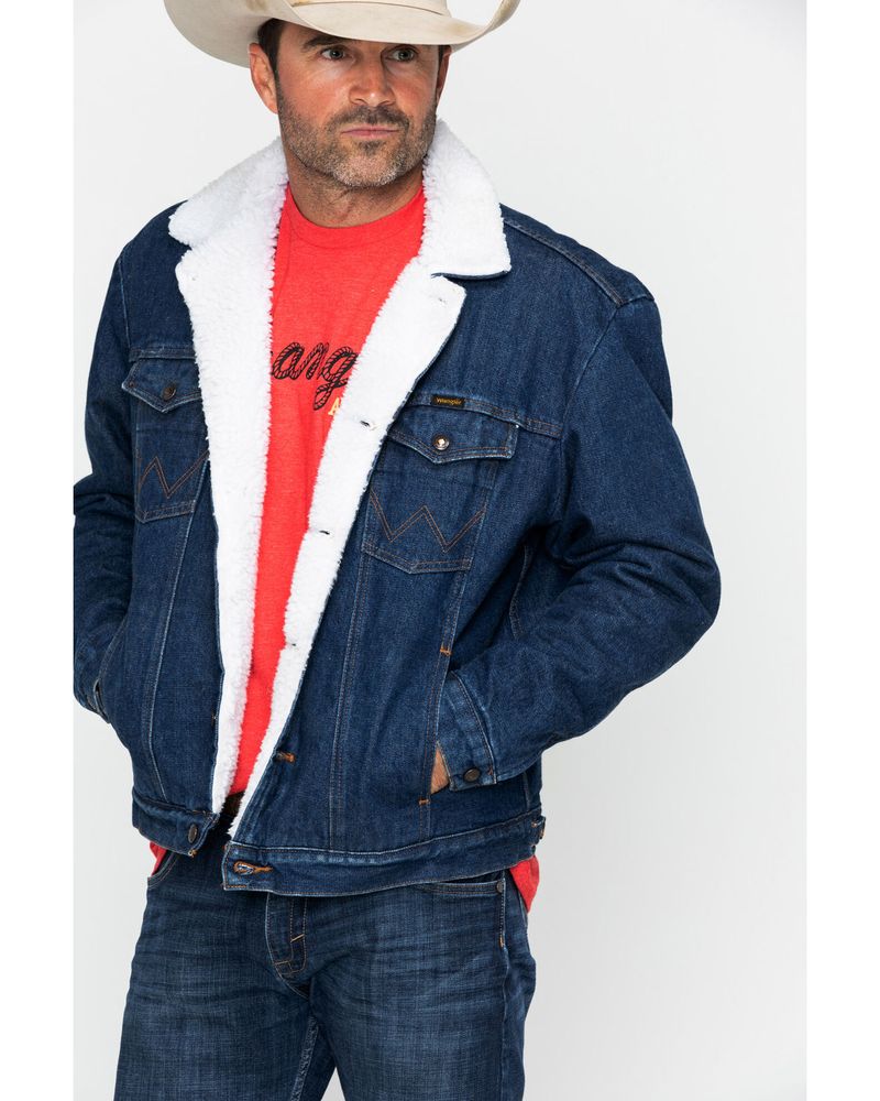 Wrangler Men's Sherpa Lined Denim Jacket | Alexandria Mall
