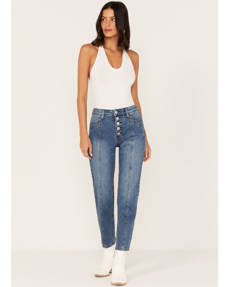 High-Rise Straight-Leg Jeans, Cleo