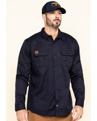 Hawx Men's FR Long Sleeve Button-Down Work Shirt