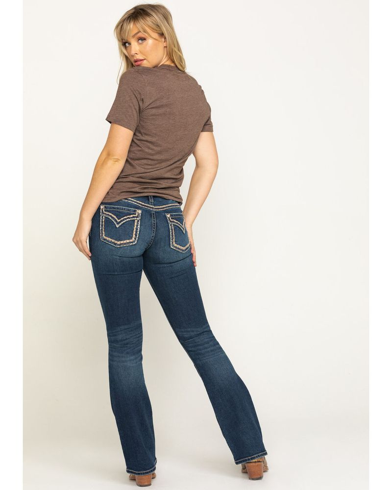 Shyanne Women's Scroll Dark Wash Bootcut Jeans