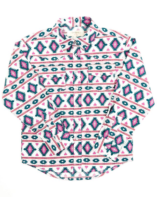 Shyanne Toddler Girls' Southwestern Print Long Sleeve Western