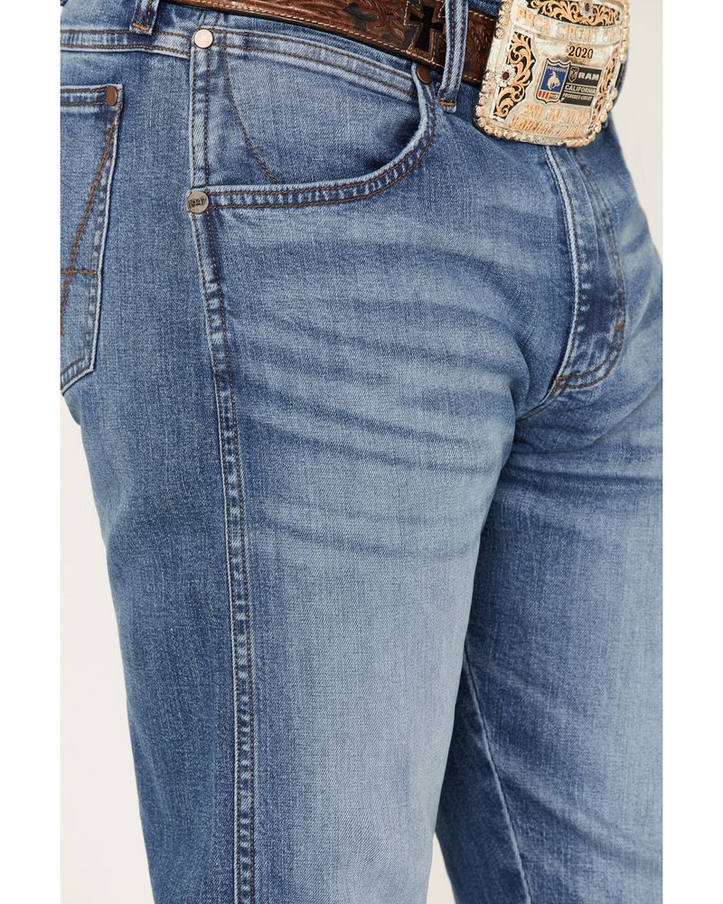 Wrangler Retro Men's Llano Light Medium Wash Stretch Slim Bootcut Jeans