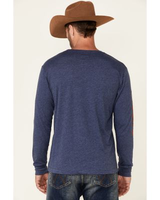 HOOey Men's Sunset Logo Stripe Long Sleeve T-Shirt