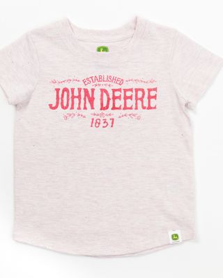 John Deere Youth Girls' Glitter Logo Tee