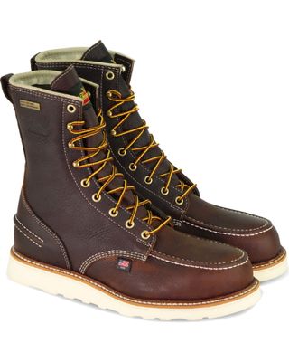 Thorogood Men's American Heritage 8" Made The USA Waterproof Work Boots - Moc Toe