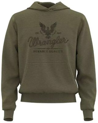 Wrangler Boys' Logo Graphic Long Sleeve Hooded Sweatshirt