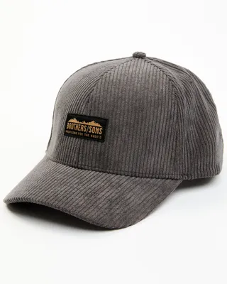 Brother & Sons Men's Gray Corduroy Ball Cap
