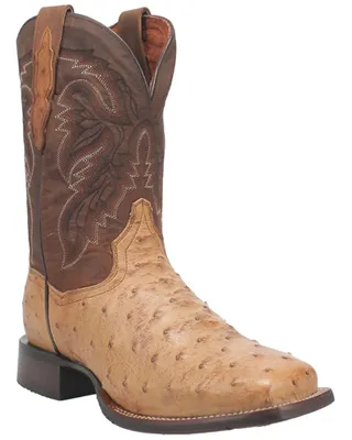 Dan Post Men's Alamosa Full Quill Ostrich Western Performance Boots - Broad Square Toe