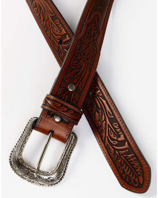 Men's Cognac Ostrich Print Western Belt – Rodeo Boots