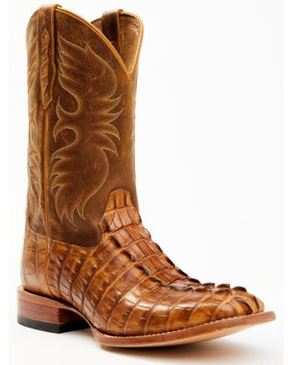 Cody James Men's Caiman Cognac 12" Exotic Western Boots - Broad Square Toe