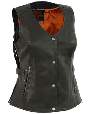 Milwaukee Leather Women's Fringe Snap Front Vest - 3X