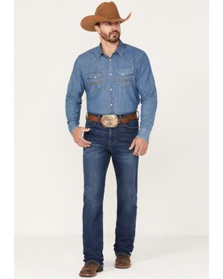 Blue Ranchwear Men's Montana Medium Wash Stackable Straight Stretch Denim Jeans