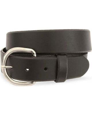 Tony Lama Basic Black Leather Belt - Reg & Big