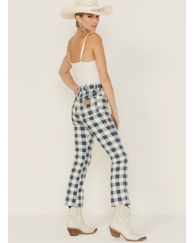 Wrangler Women's Checkered Flare Jeans