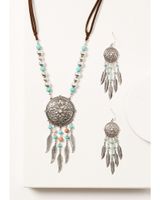 Shyanne Women's Silver & Turquoise Dreamcatcher Concho Jewelry Set
