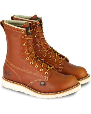 Thorogood Men's 8" American Heritage Wedge Sole Boot - Soft Toe