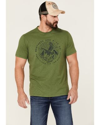 Brothers & Sons Men's Eagle Slub Circle Graphic T-Shirt