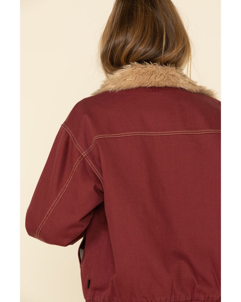 STS Ranchwear Women's Hally Rose Faux Fur Denim Jacket