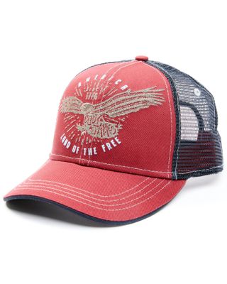 Cody James Men's Land Of The Free Embroidered Mesh-Back Ball Cap