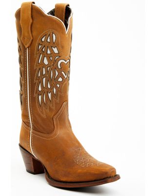Laredo Women's Eagle Cut-Out Western Boots - Snip Toe