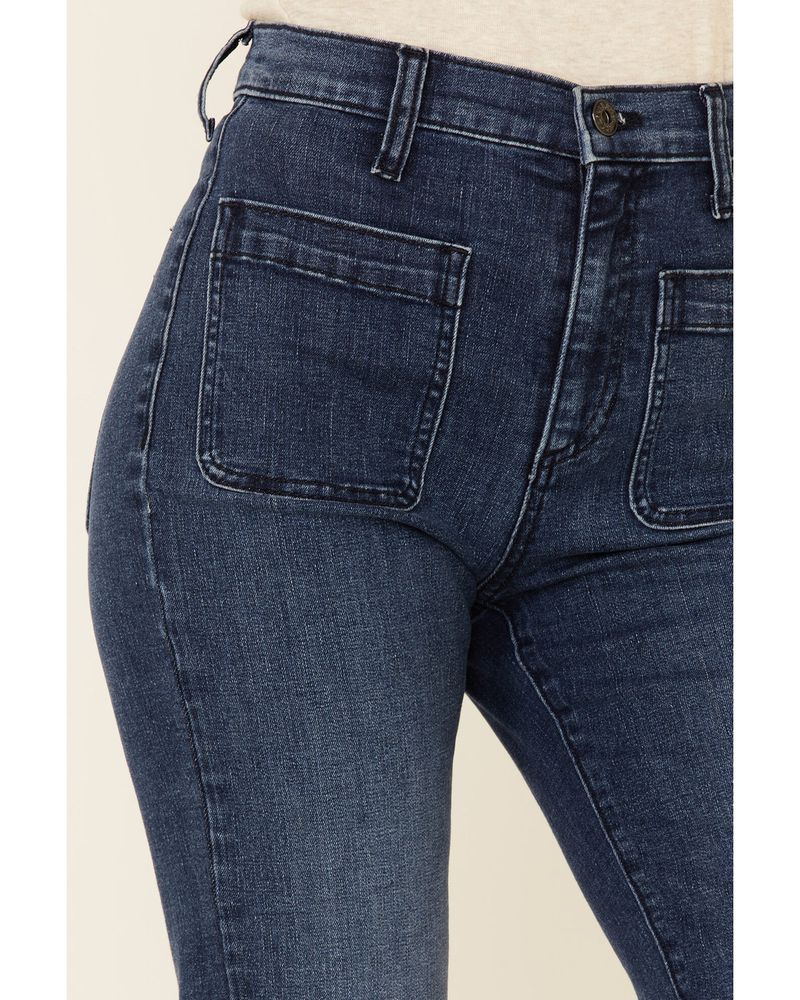 Sneak Peek Women's High Rise Wide Flare Jeans