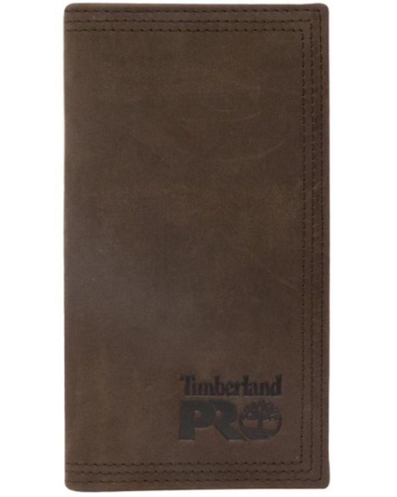 Timberland Men's Brown Long Bifold Rodeo Leather Wallet