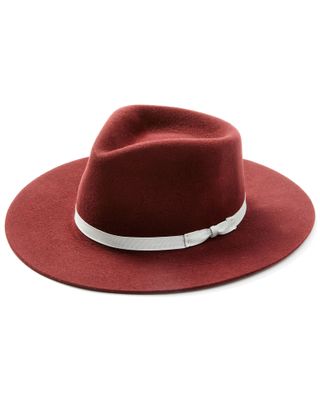 Shyanne Women's Plum Wide Ribbon Wool Felt Western Hat