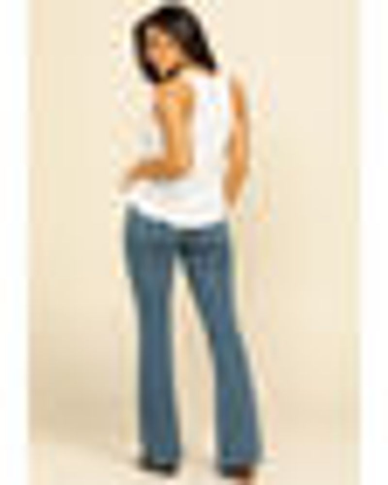 Rock & Roll Denim Women's Stripe Flare Jeans