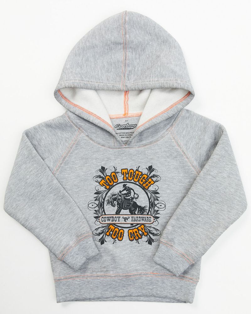 Cowboy Hardware Toddler Boys' Too Tough To Cry Hooded Sweatshirt
