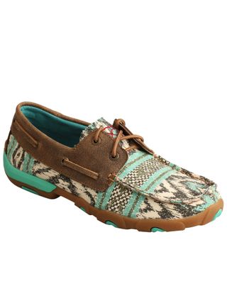 Twisted X Women's Canvas Boat Shoes - Moc Toe